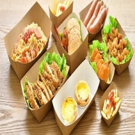 Khay giấy kraft - vật dụng không thể thiếu của quán ăn nhanh