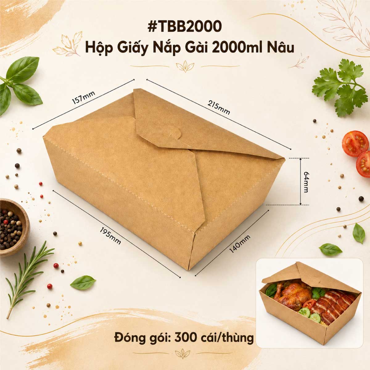 hộp giấy khóa chéo 2000ml