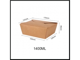 Hộp giấy đựng thức ăn nắp khóa chéo 1400ml